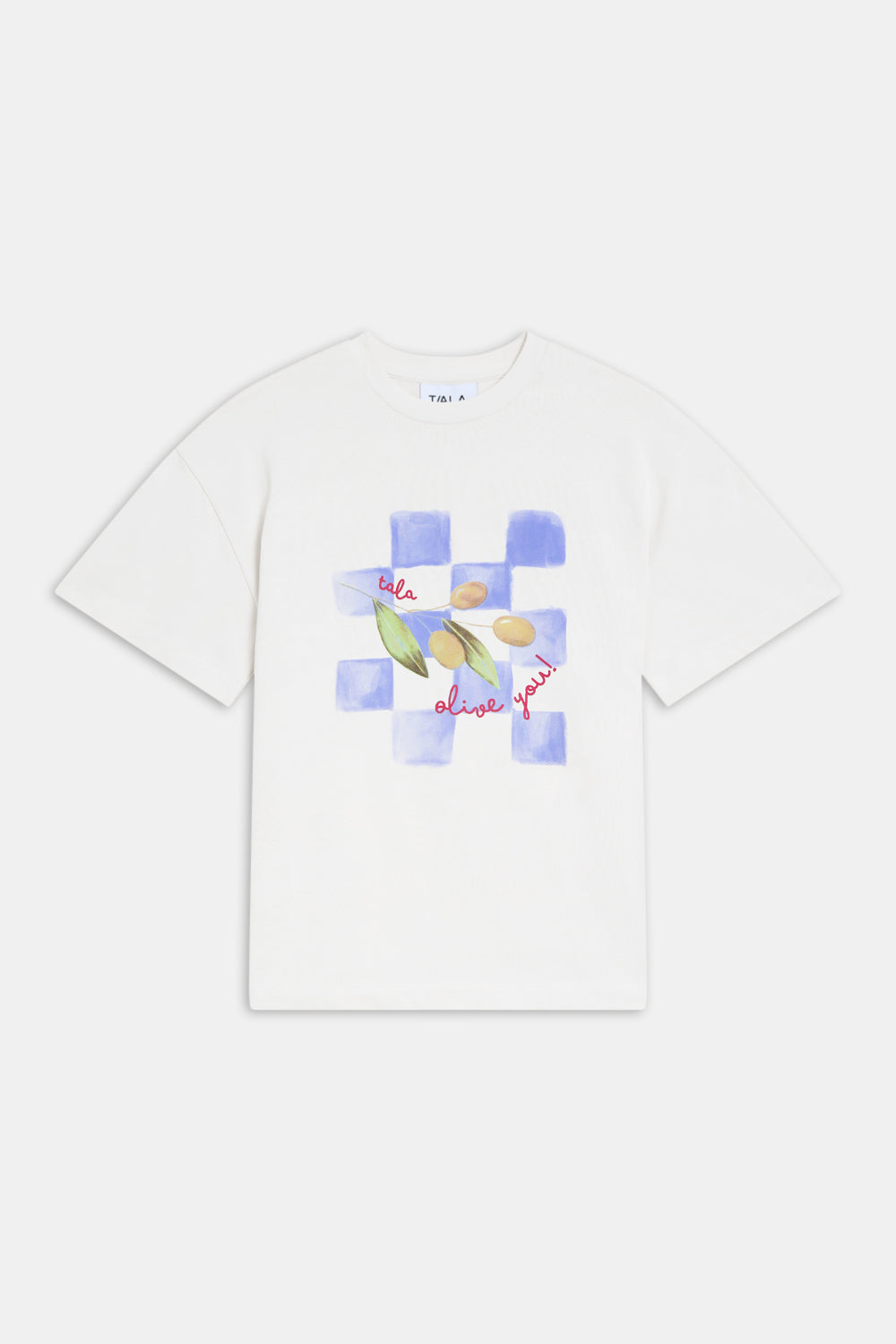 Olive Graphic Tee - White