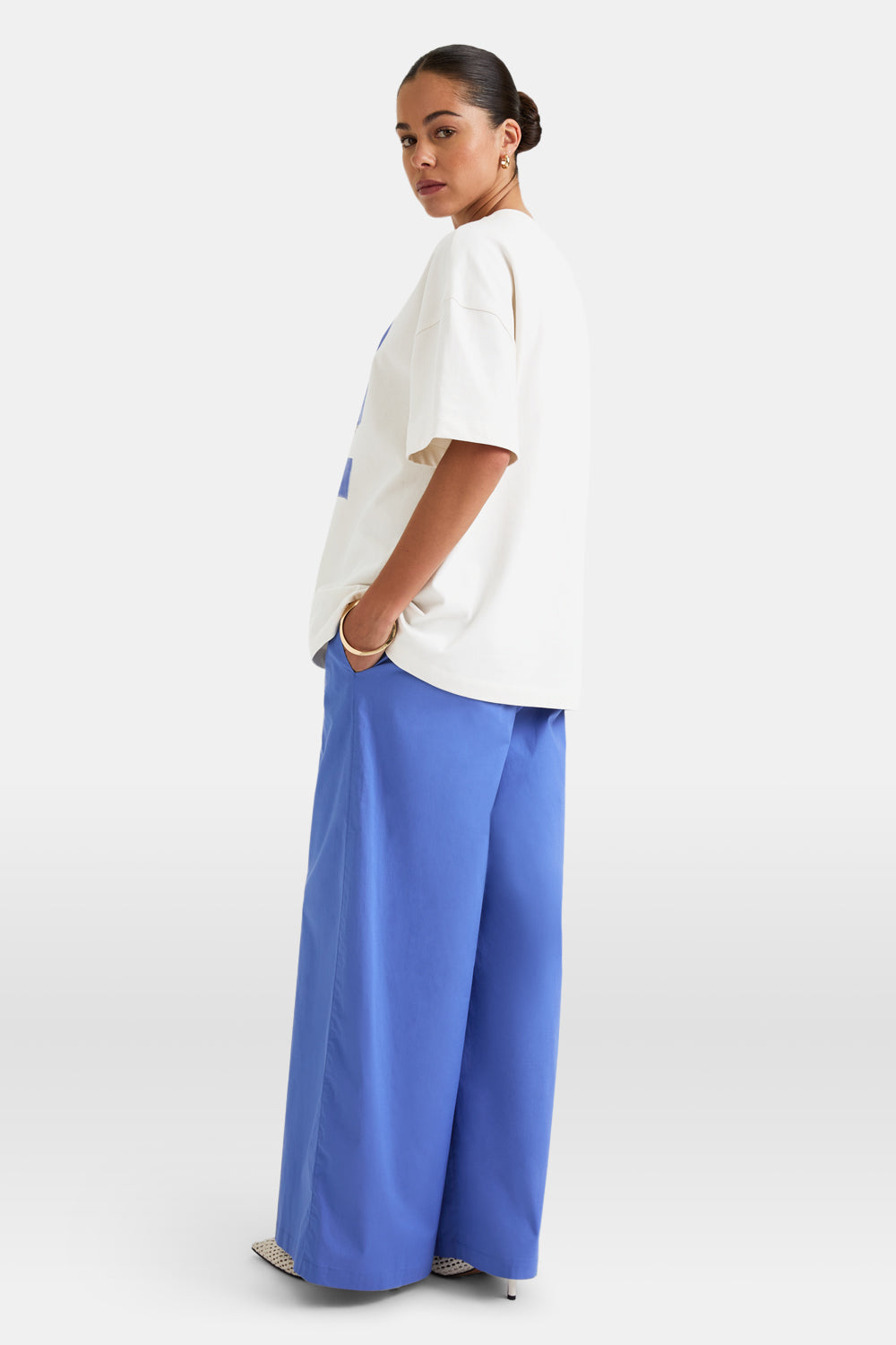 Olive Graphic Tee - White