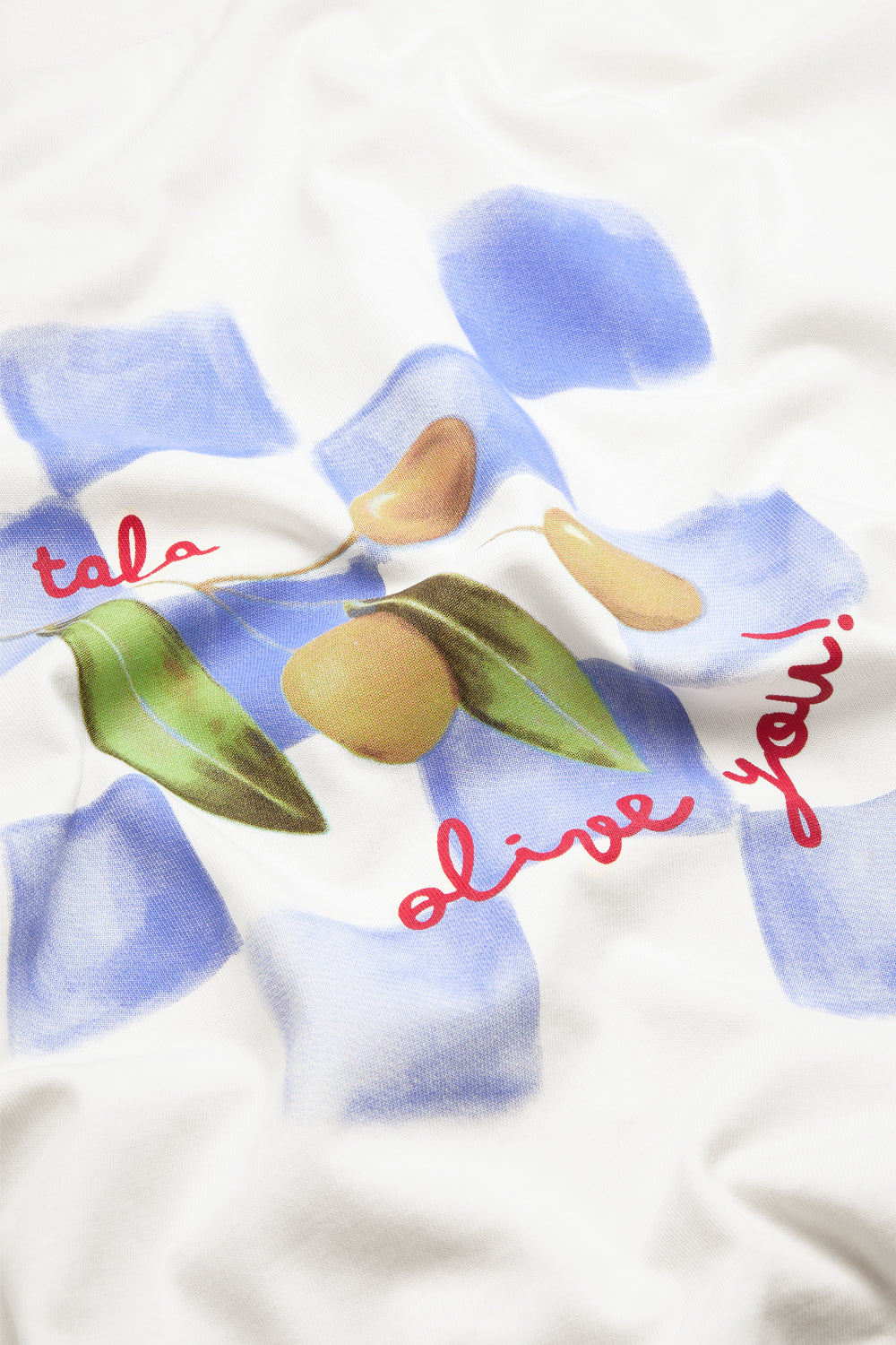 Olive Graphic Tee - White