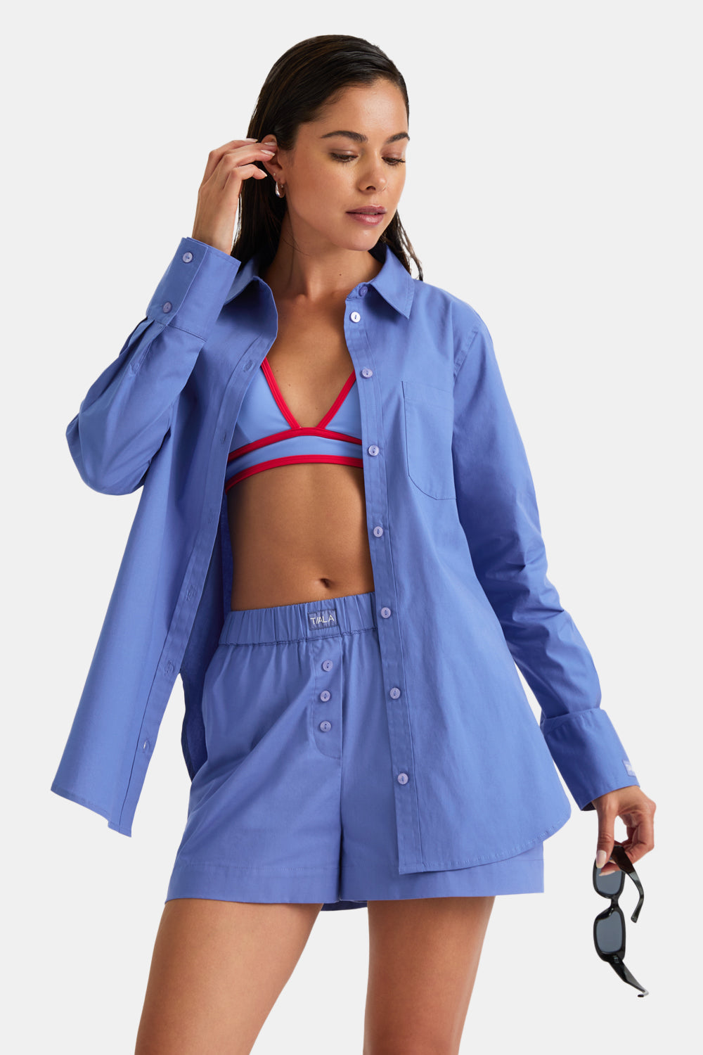 Poplin Shirt - Positano Blue