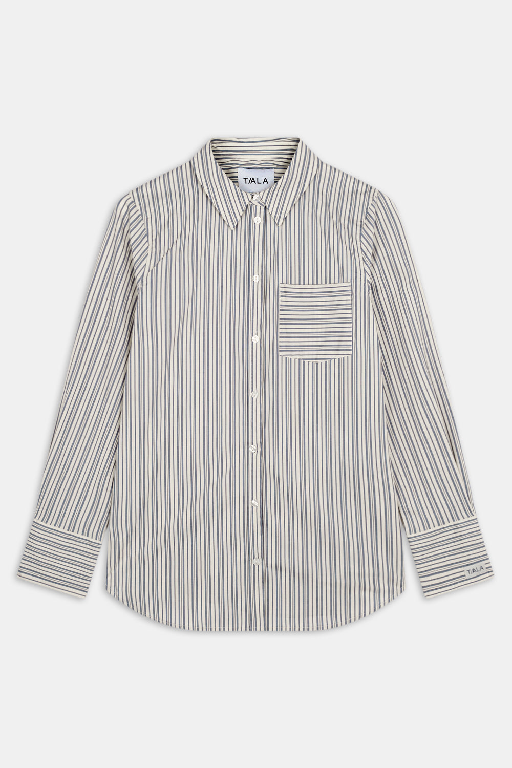 Poplin Shirt - Blue Stripe