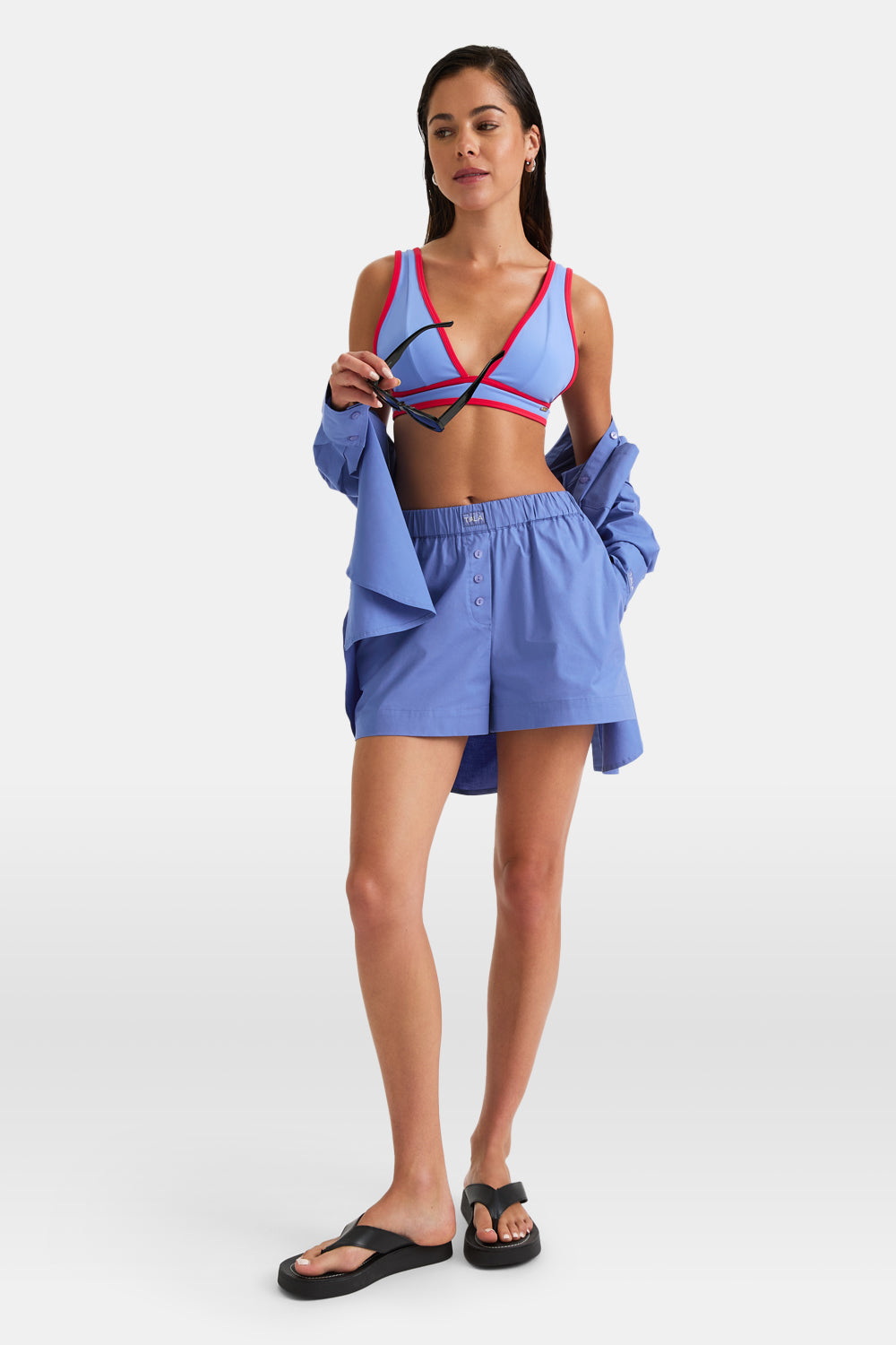 Poplin Short - Positano Blue