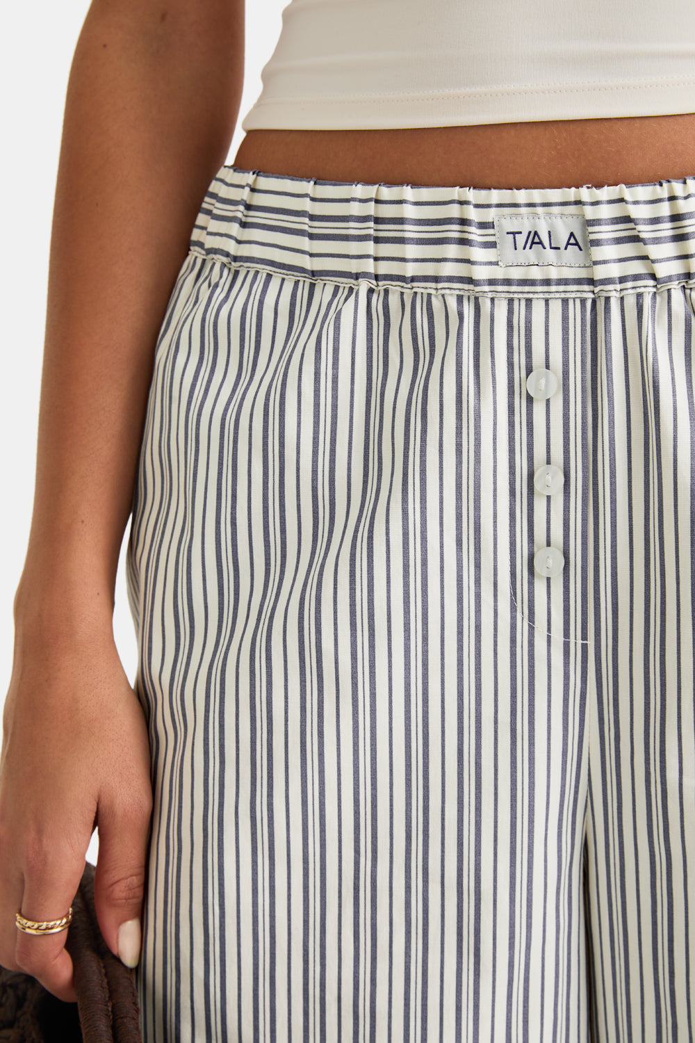 Poplin Trouser - Blue Stripe