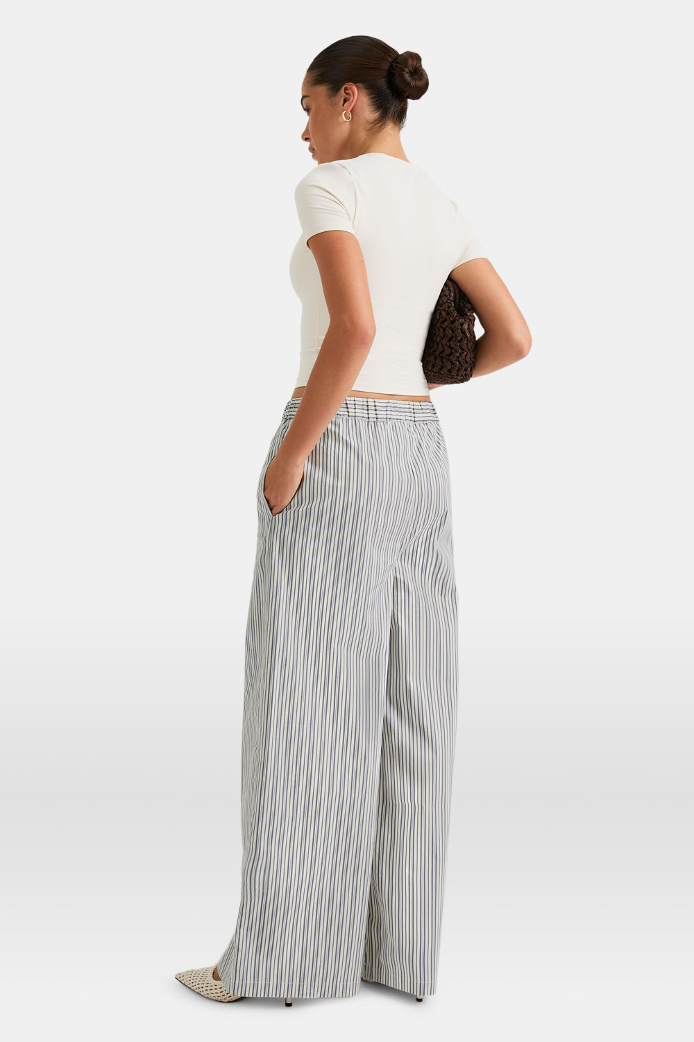 Poplin Trouser - Blue Stripe