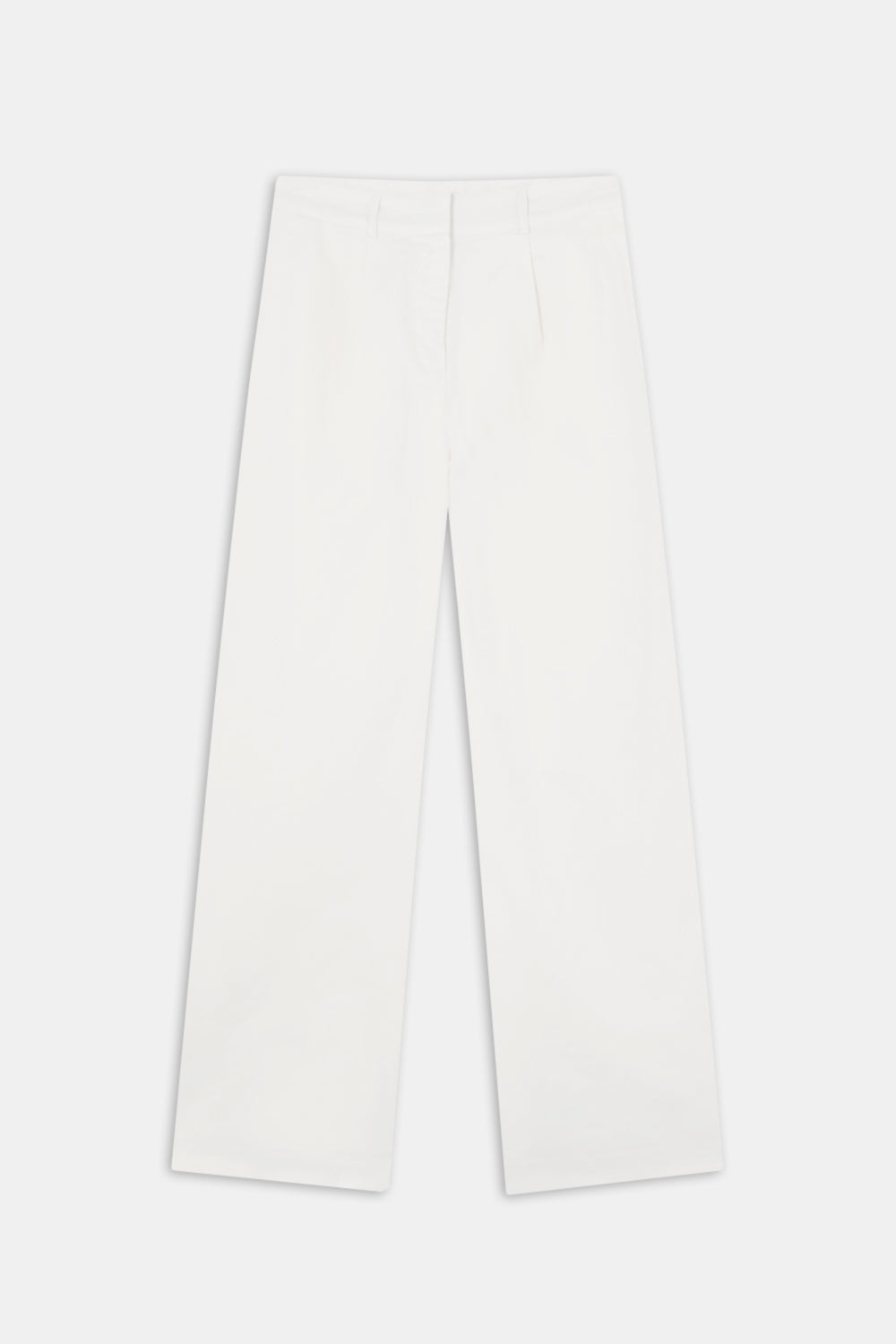Heavyweight Linen Tailored Wide Leg Trousers - Coconut Milk