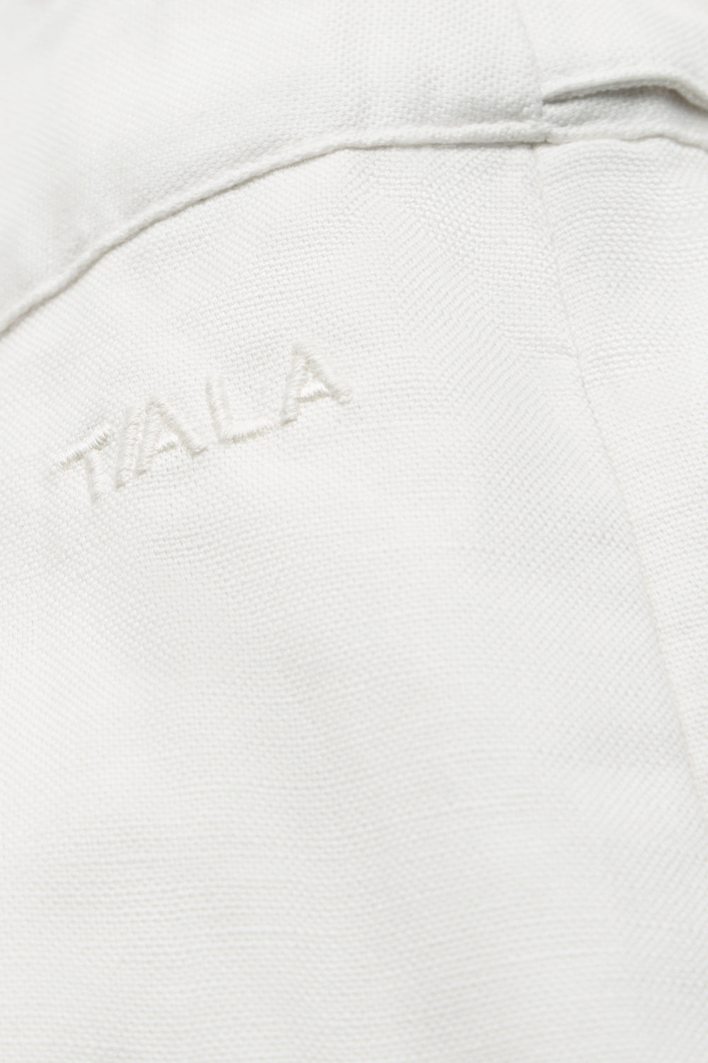 Heavyweight Linen Tailored Wide Leg Trousers - Coconut Milk