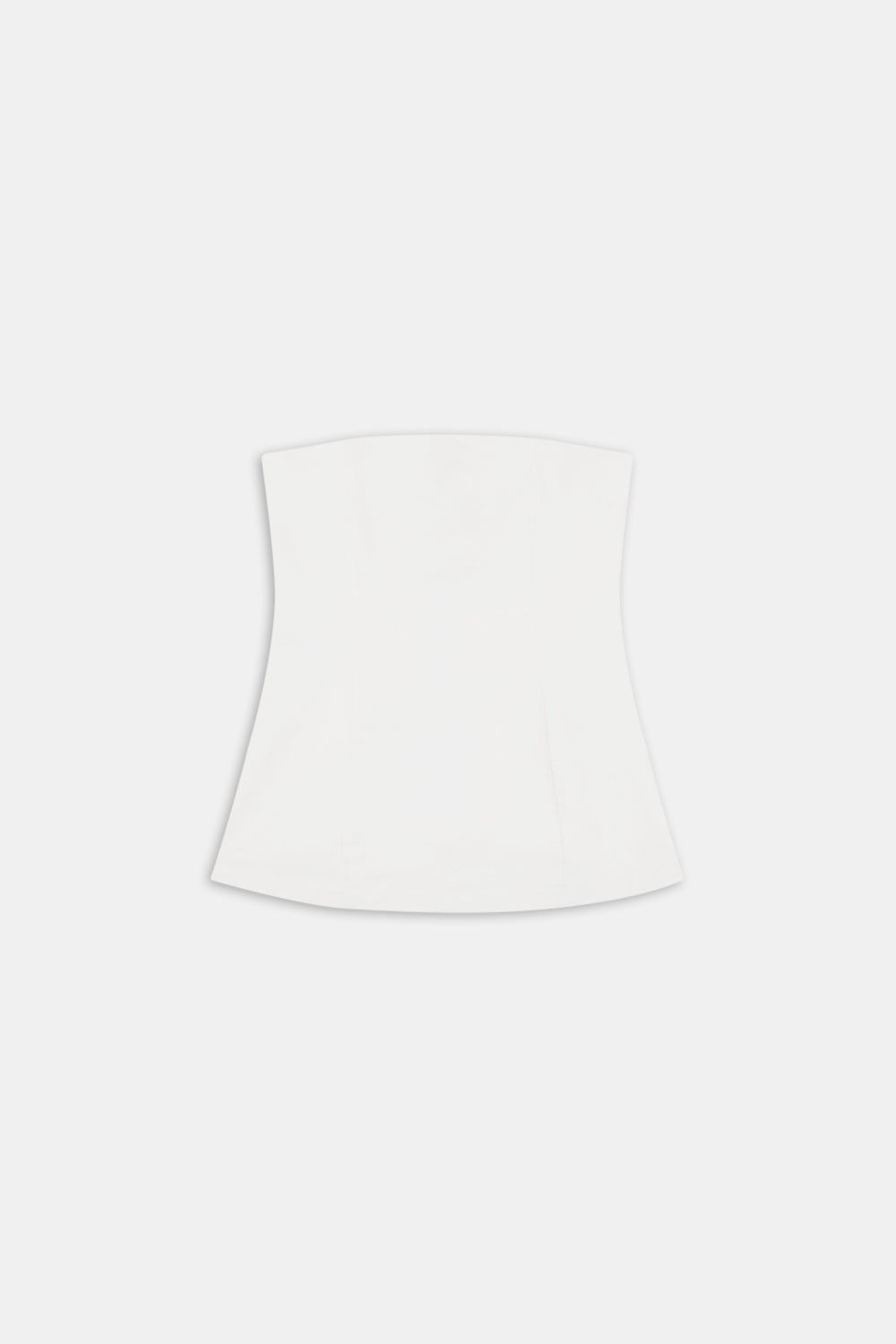 Heavyweight Linen Longline Strapless Top - Coconut Milk