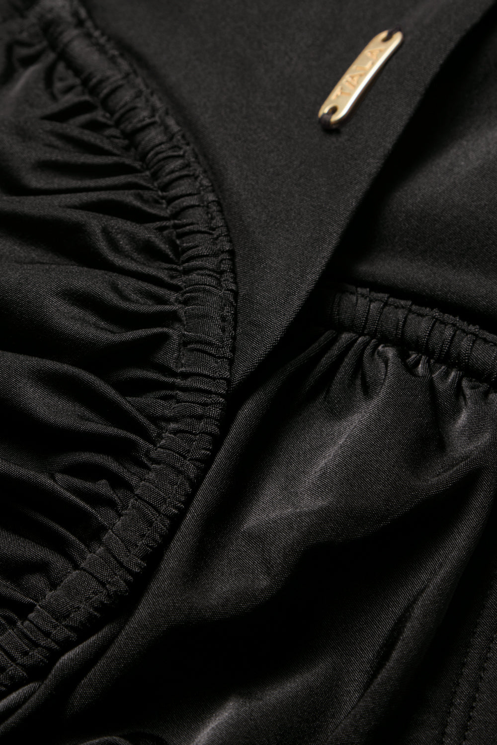 Underwired Gathered Bikini Top - Black Onyx