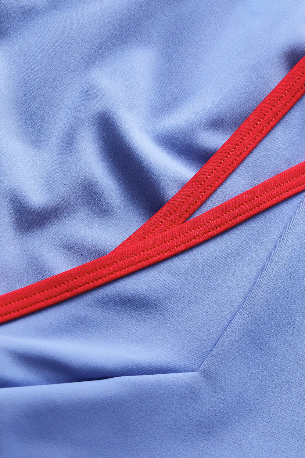 Contrast Wrap Waist Bikini Bottom - Blue