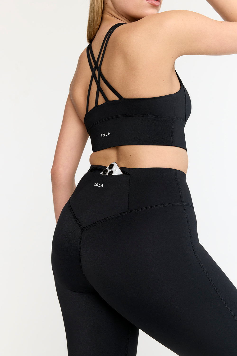 SkinLuxe High Waisted Flared Legging - Shadow Black