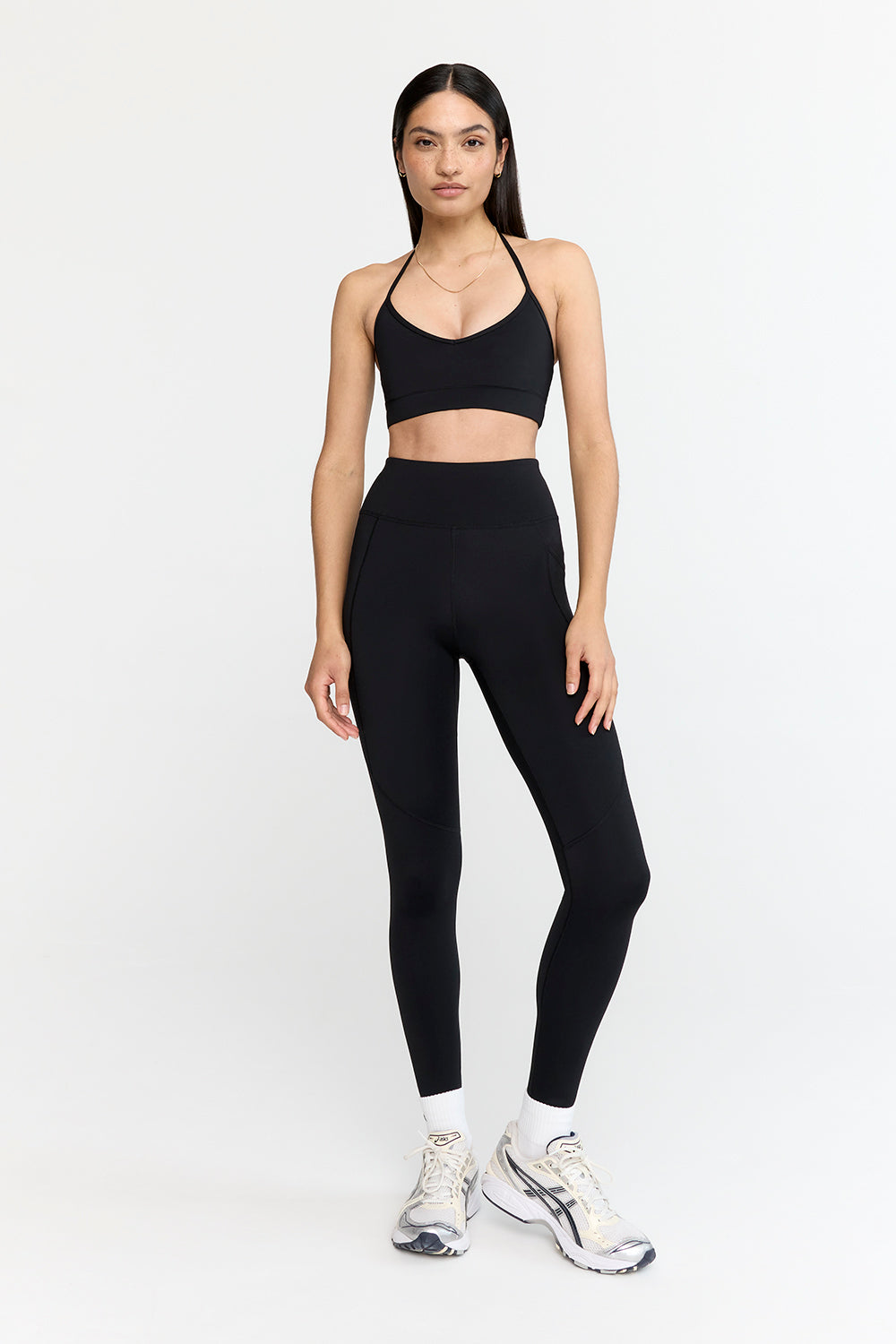 SkinLuxe High Waisted Side Pocket Legging - Shadow Black