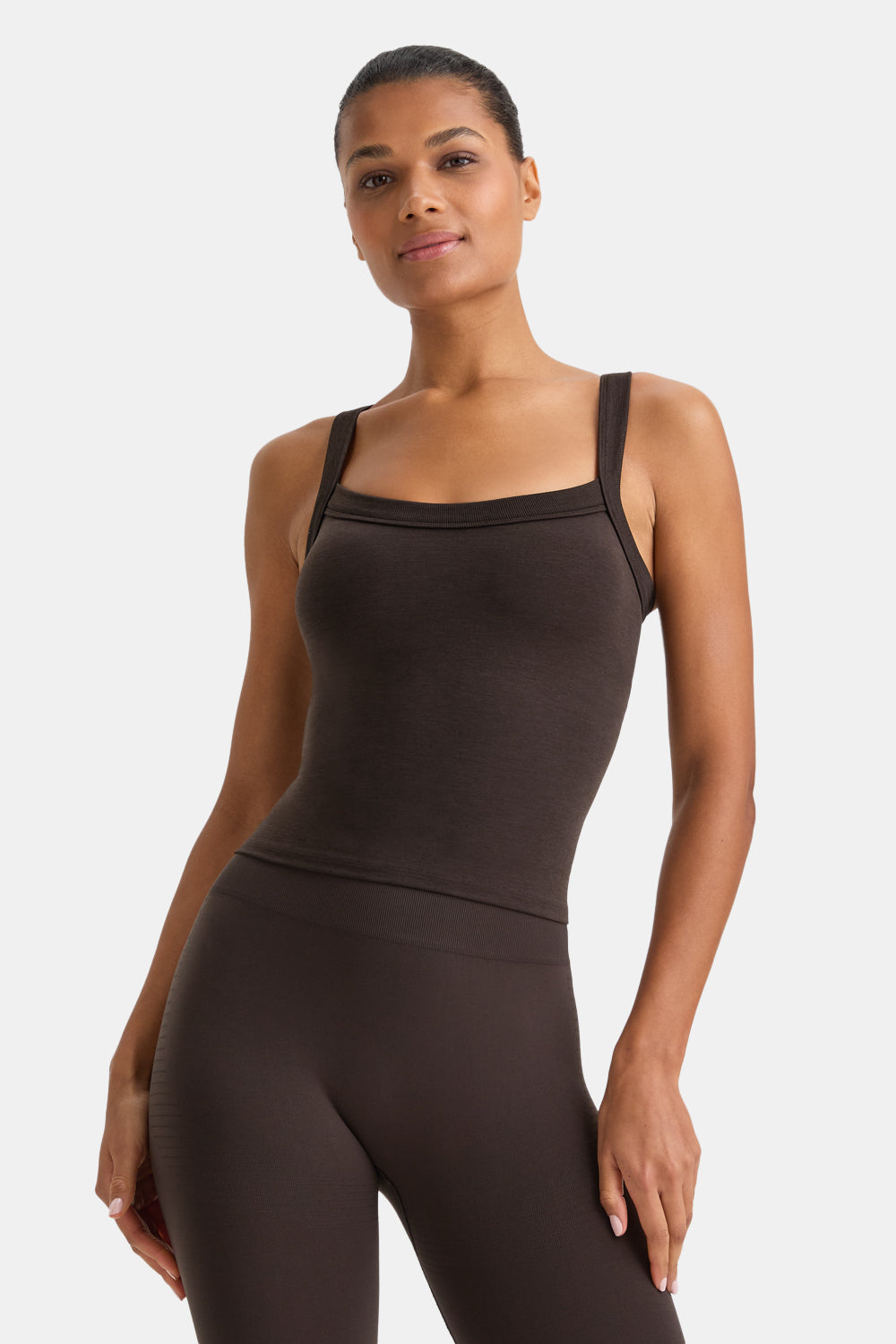 Sculpt Seamless Wide Scoop Neck Cami - Americano