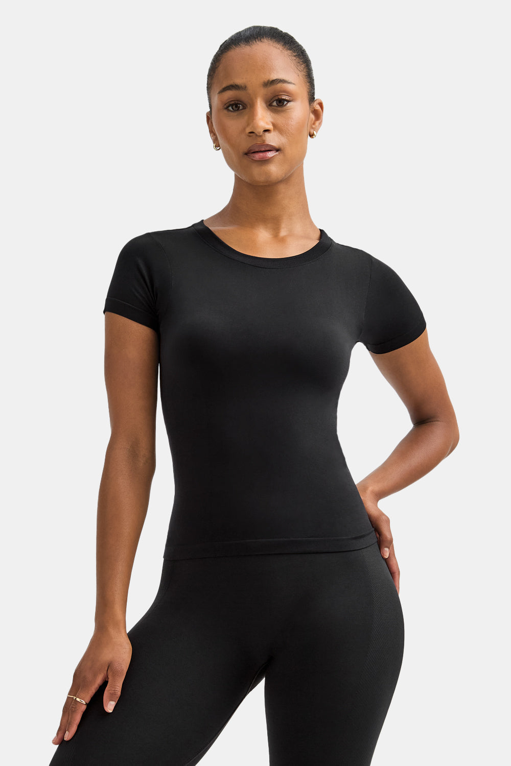 Sculpt Seamless Active T-Shirt - Black Marl