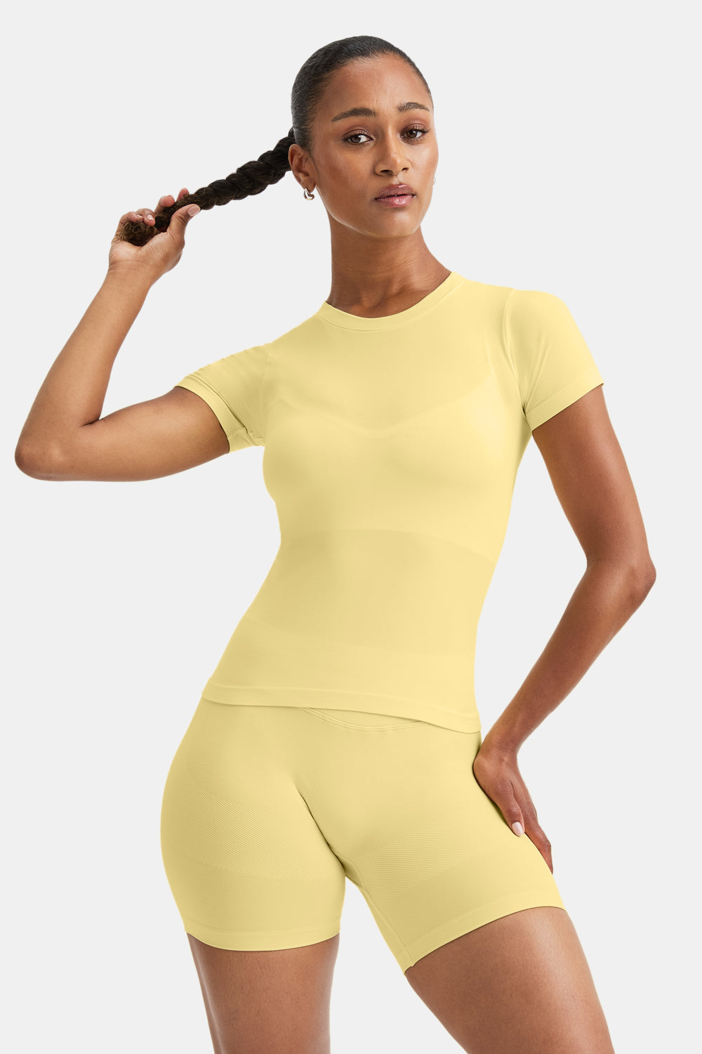 Sculpt Seamless Active T-Shirt - Butter Yellow