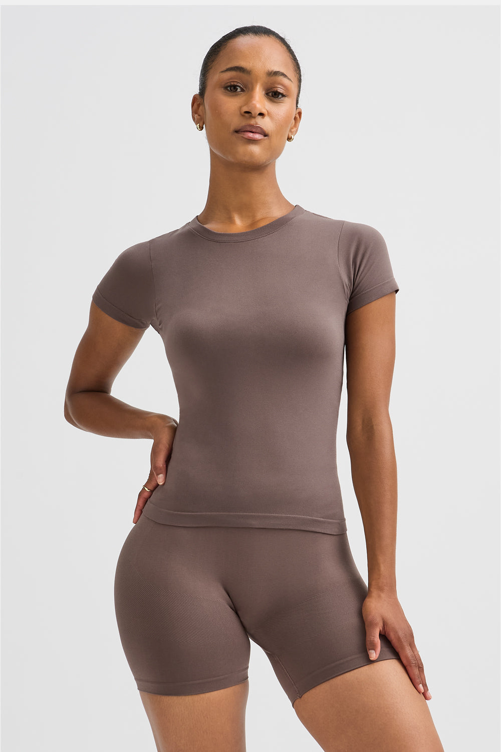 Sculpt Seamless Active T-Shirt - Dark Truffle