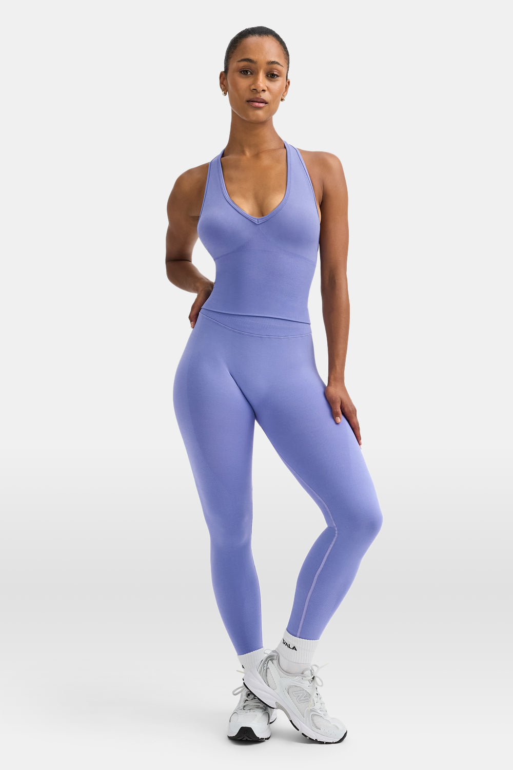 Sculpt Seamless Halter Tank - Aster Blue