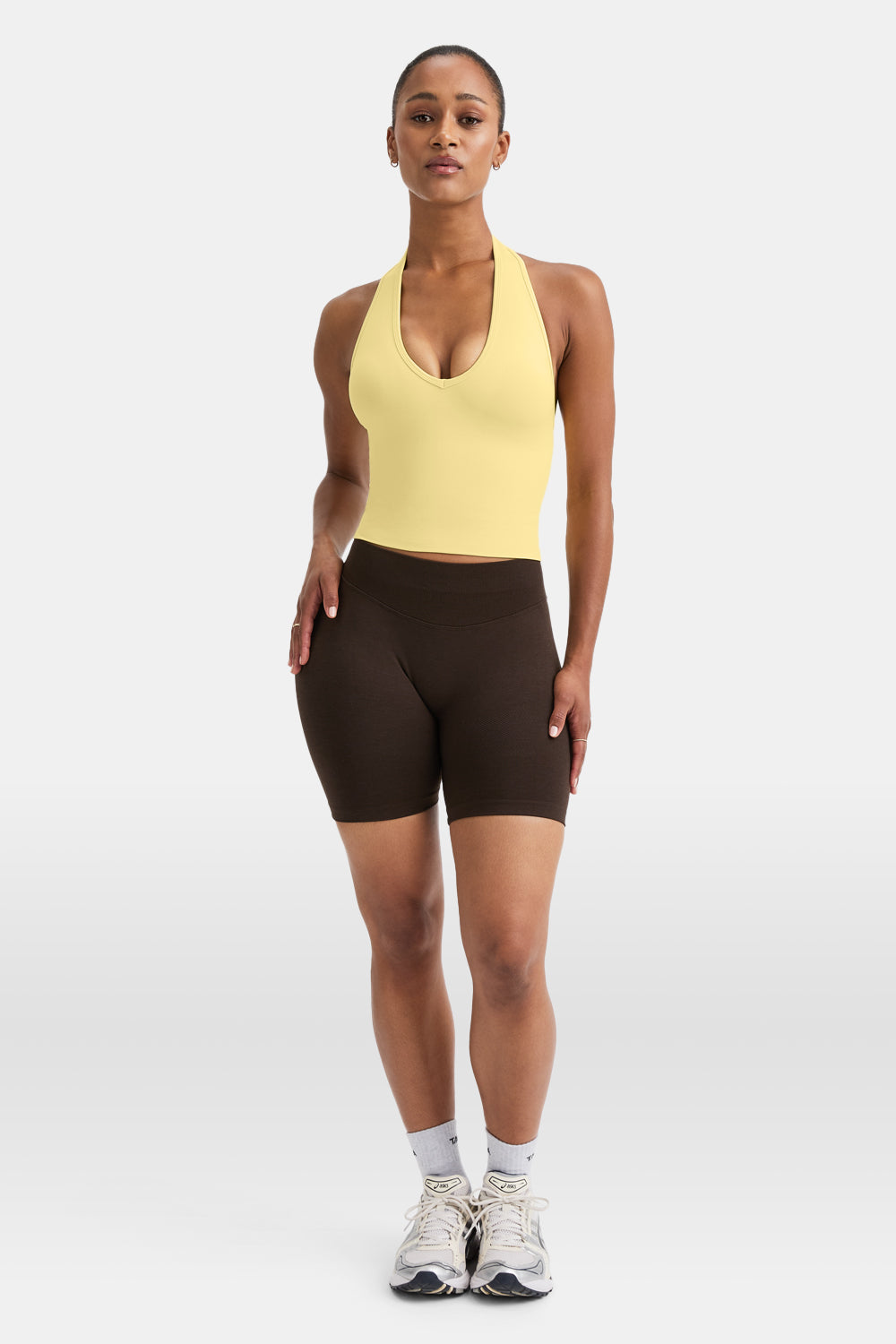 Sculpt Seamless Halter Tank - Butter Yellow