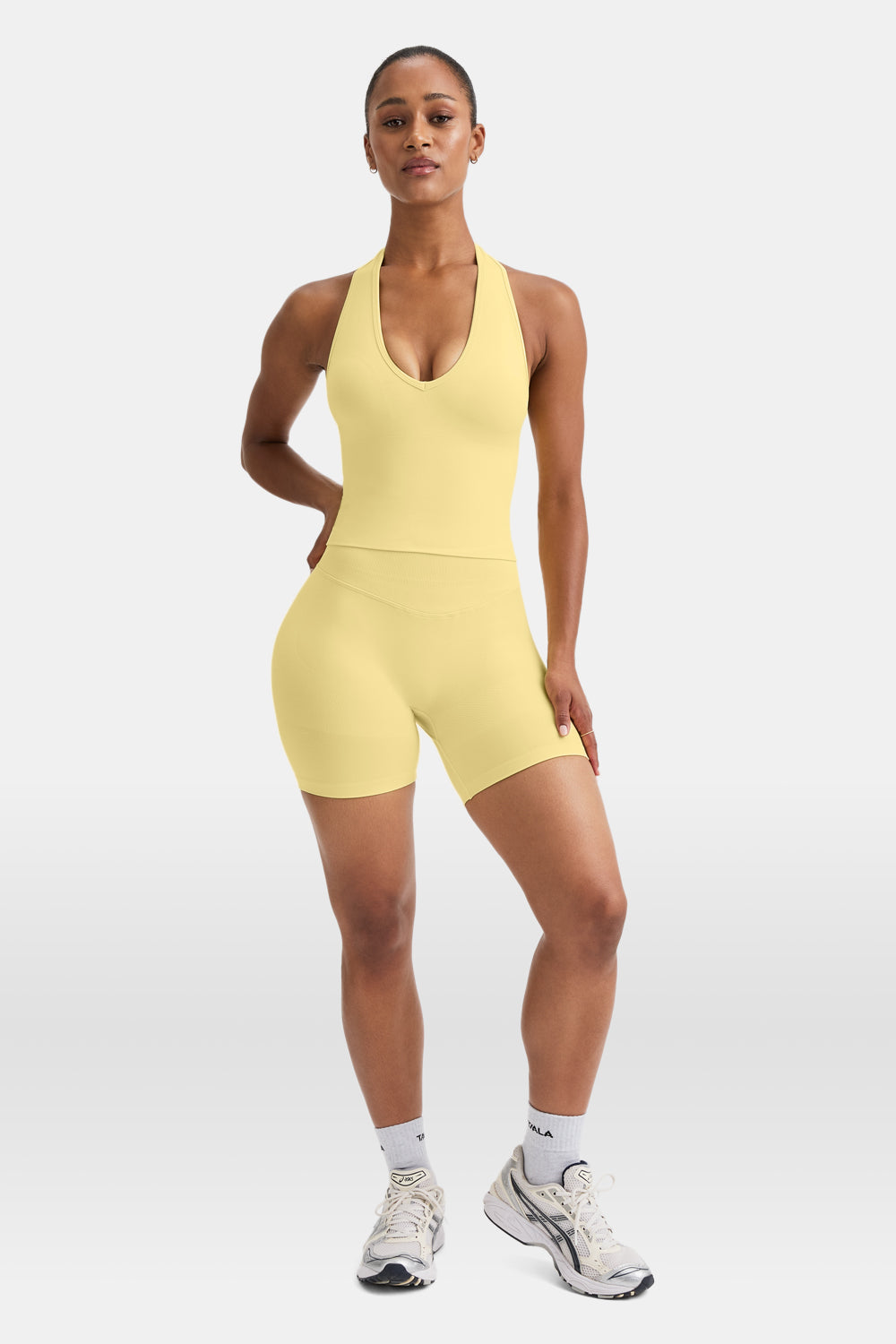 Sculpt Seamless Halter Tank - Butter Yellow