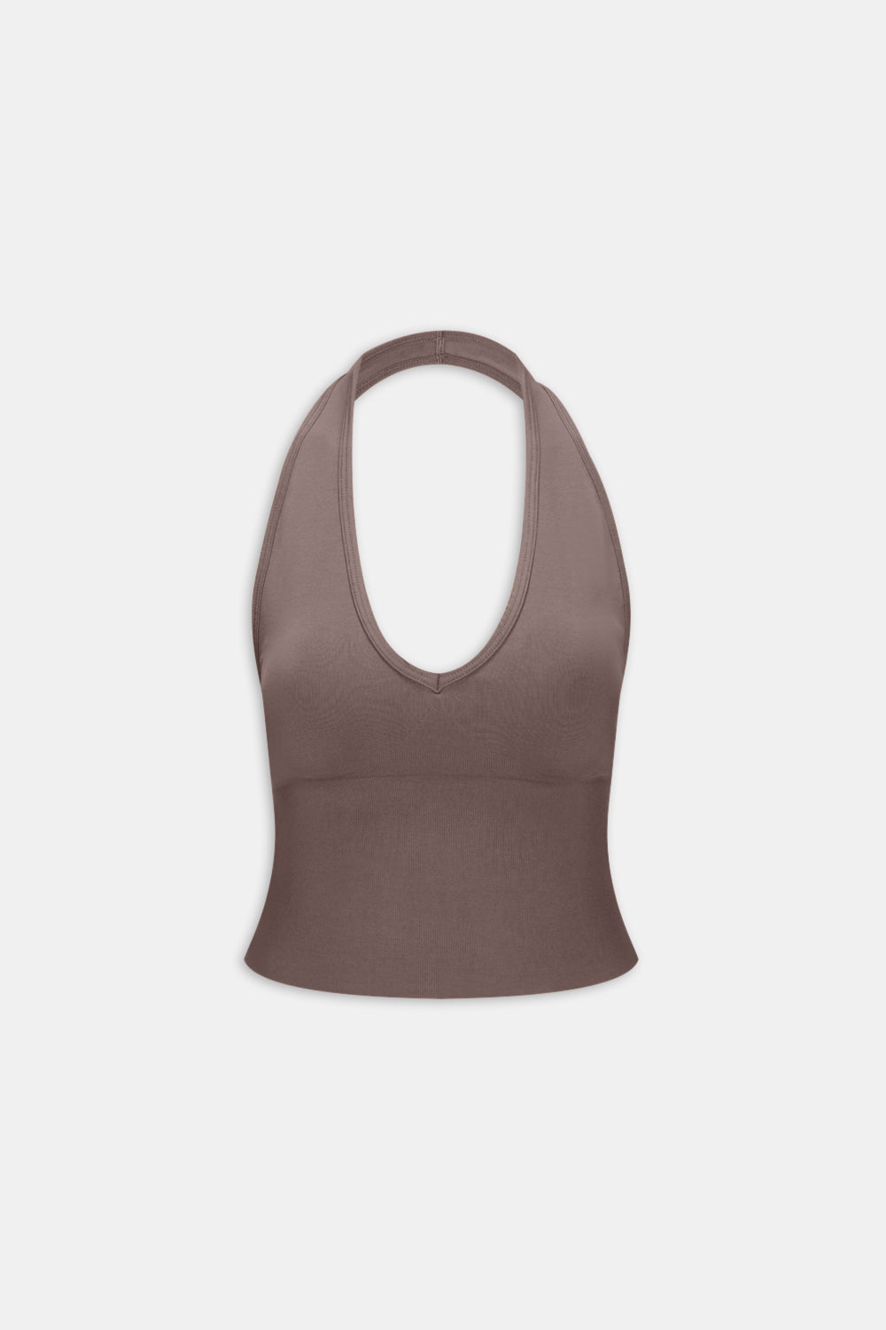 Sculpt Seamless Halter Tank - Dark Truffle