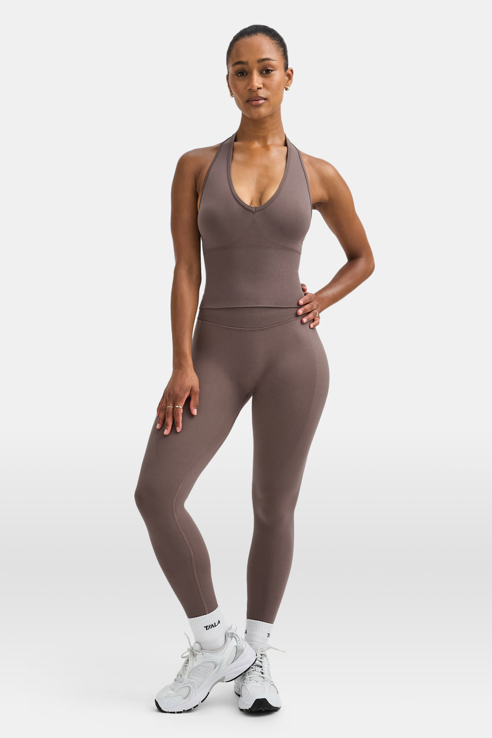 Sculpt Seamless Halter Tank - Dark Truffle