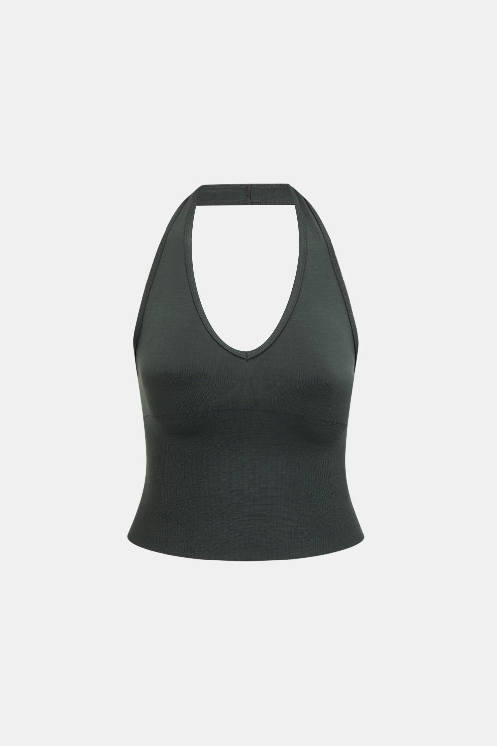 Sculpt Seamless Halter Tank - Slate Green