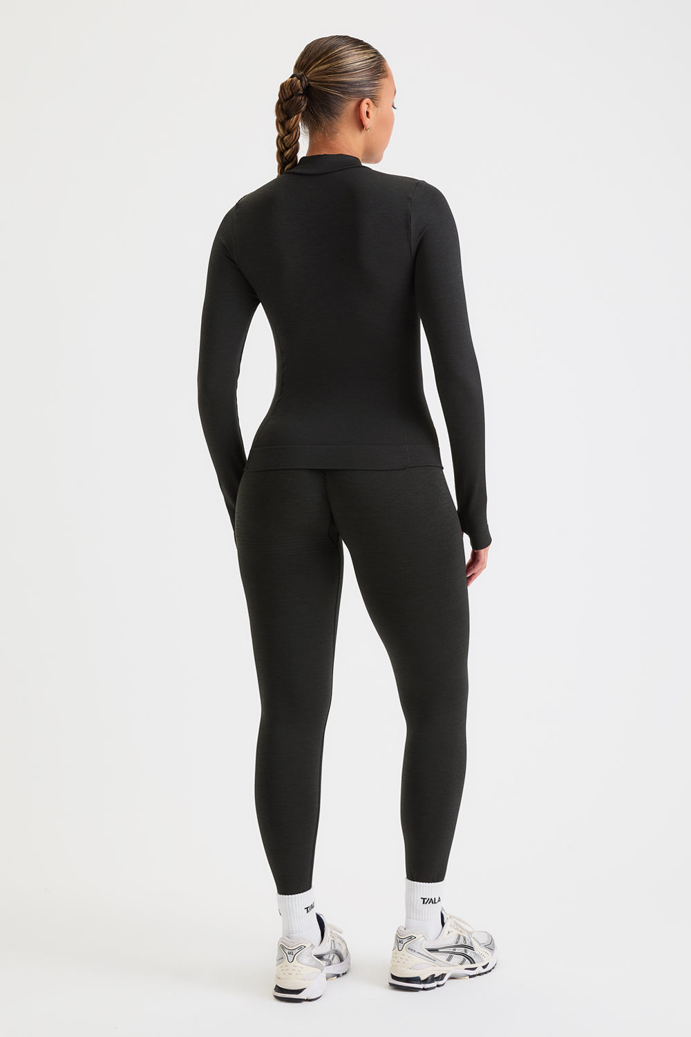 Sculpt Seamless Longline Jacket - Black Marl