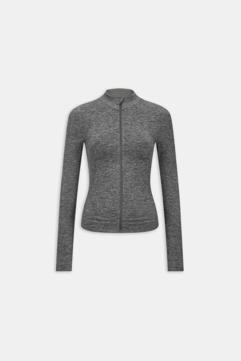 Sculpt Seamless Longline Jacket - Charcoal Marl
