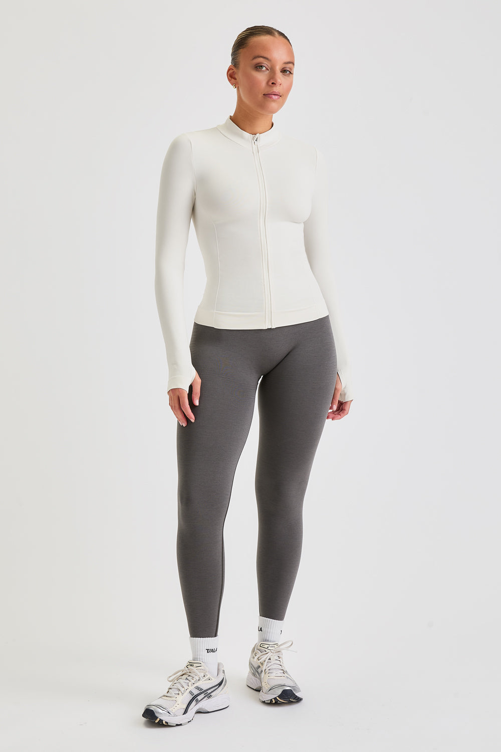 Sculpt Seamless Longline Jacket - Milk Marl