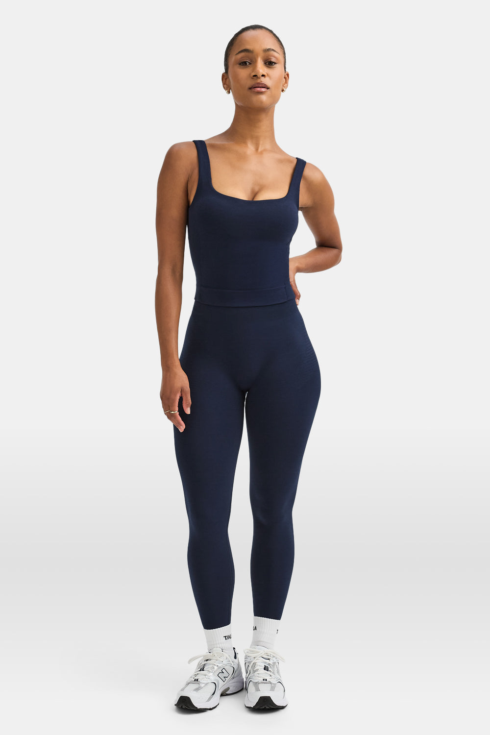 Sculpt Seamless Built-In Bra Vest - Navy Marl