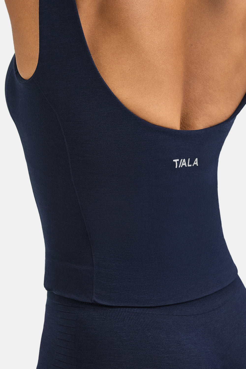 Sculpt Seamless Built-In Bra Vest - Navy Marl