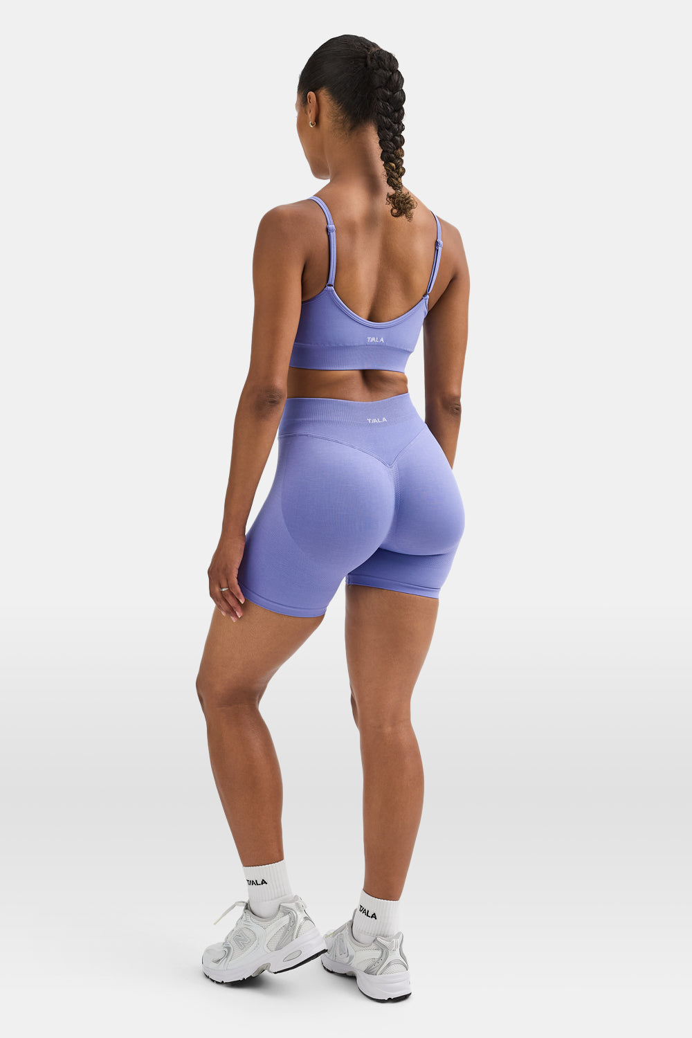 Sculpt Seamless Ruched Sports Bra - Aster Blue