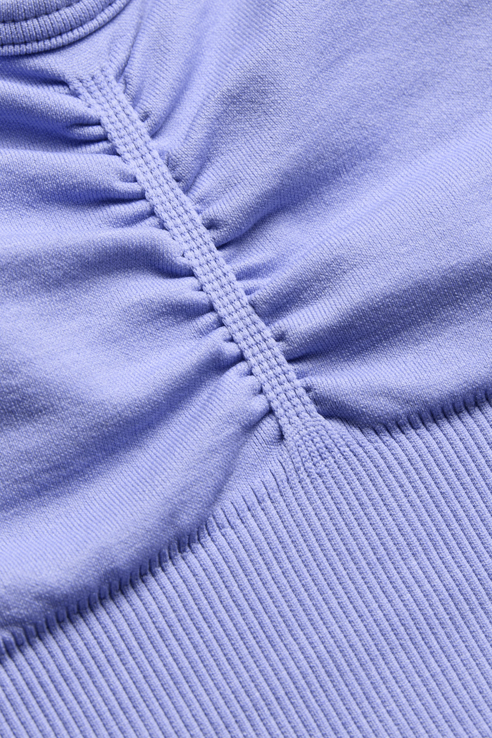 Sculpt Seamless Ruched Sports Bra - Aster Blue