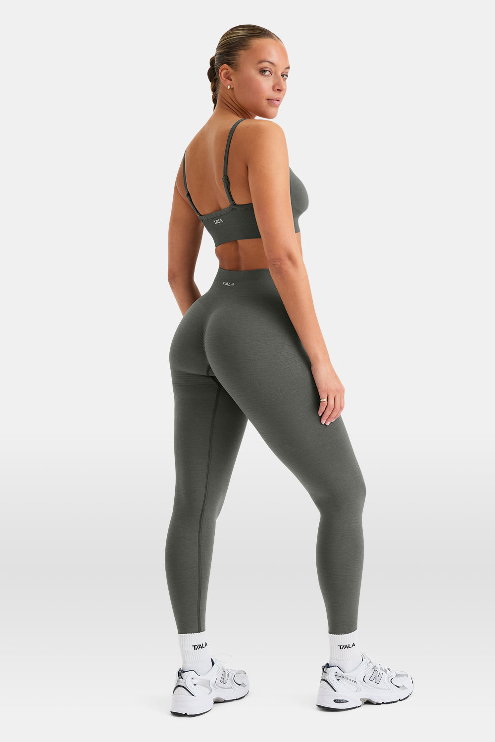 Sculpt Seamless Scrunch Legging - Dark Olive Marl