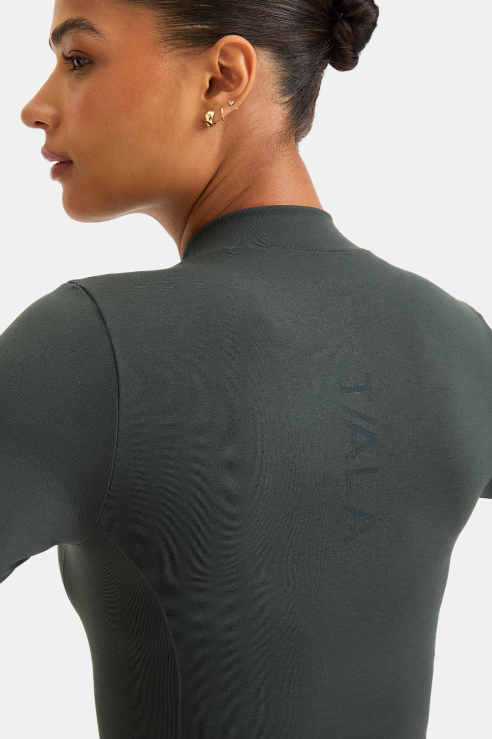 Sculpt Seamless Longline Jacket - Slate Green