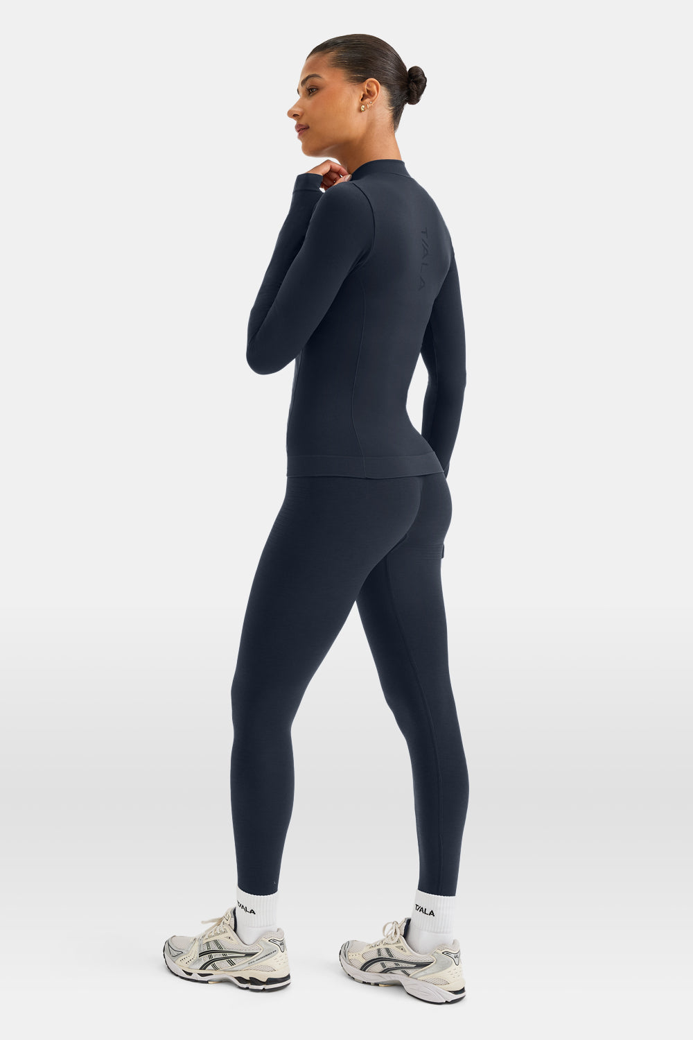 Sculpt Seamless Longline Jacket - Navy Marl