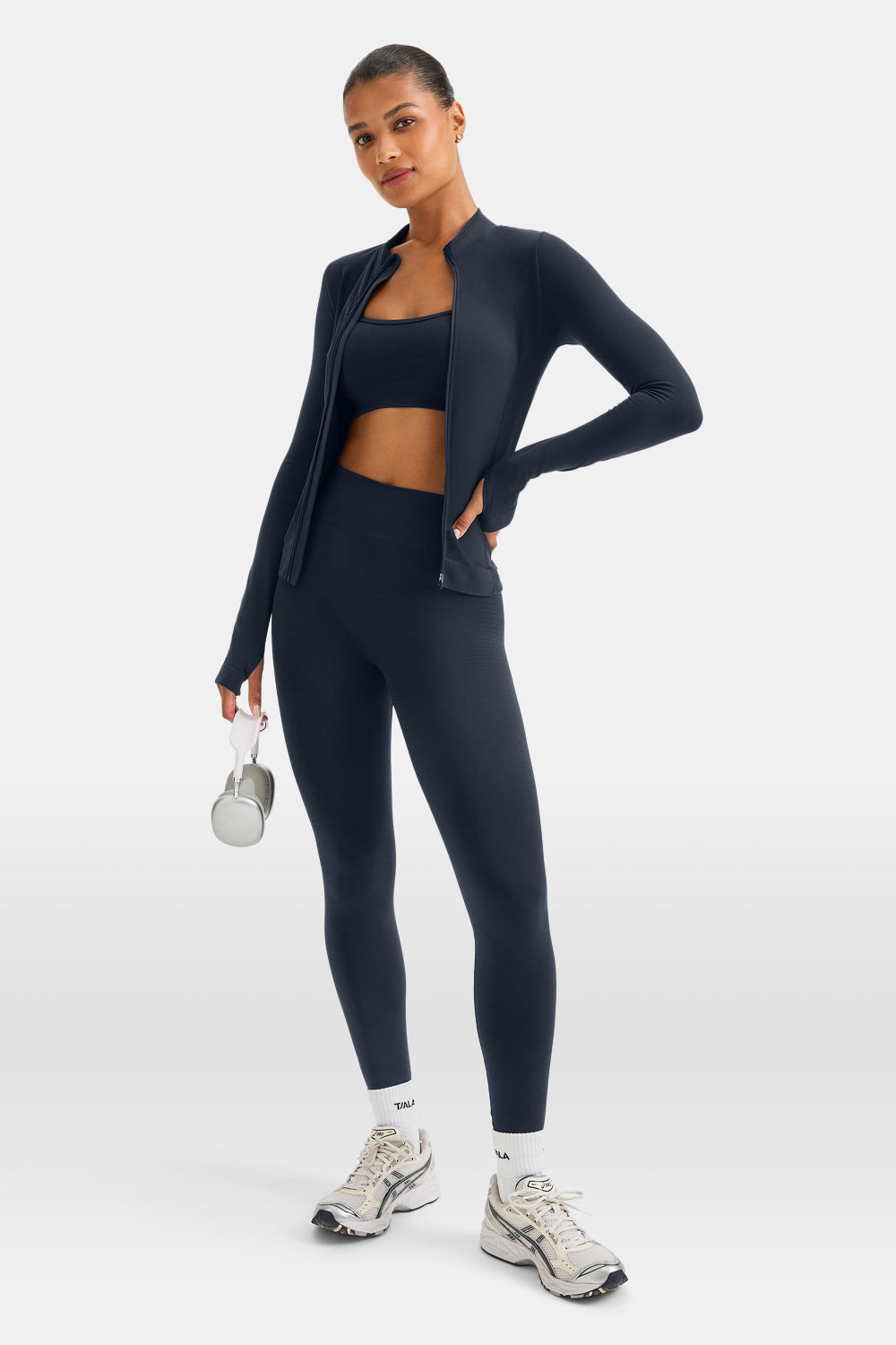 Sculpt Seamless Longline Jacket - Navy Marl