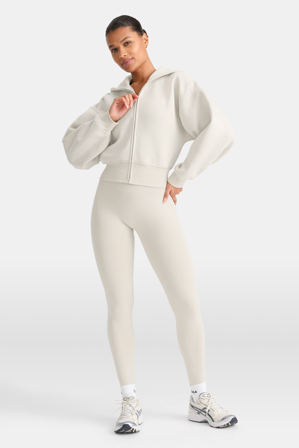 Cocoon Zip Through Hoodie - Chai Latte