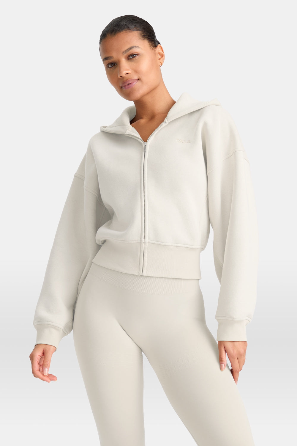 Cocoon Zip Through Hoodie - Chai Latte