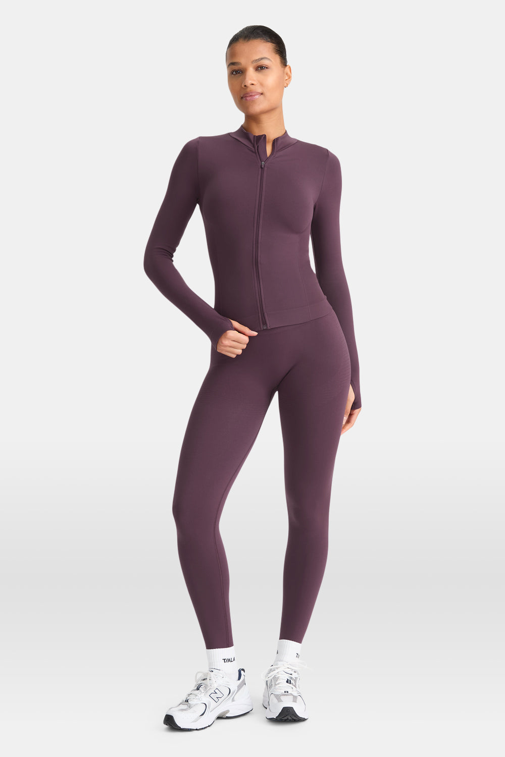Sculpt Seamless Longline Jacket - Plum Marl