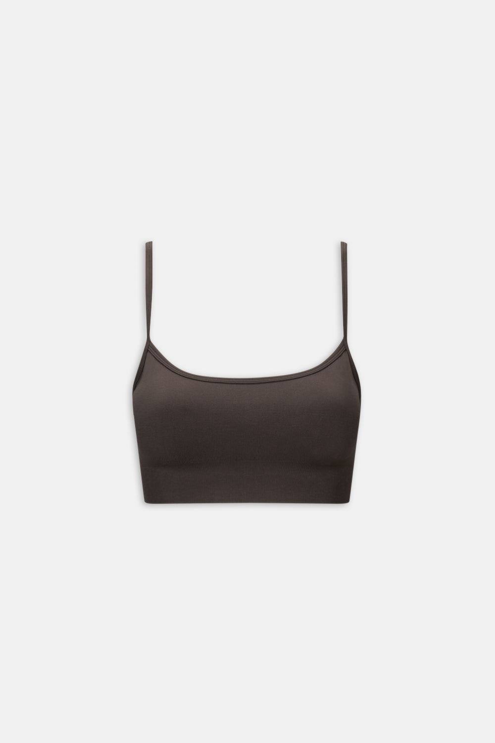 Sculpt Seamless Bandeau Sports Bra - Espresso Brown