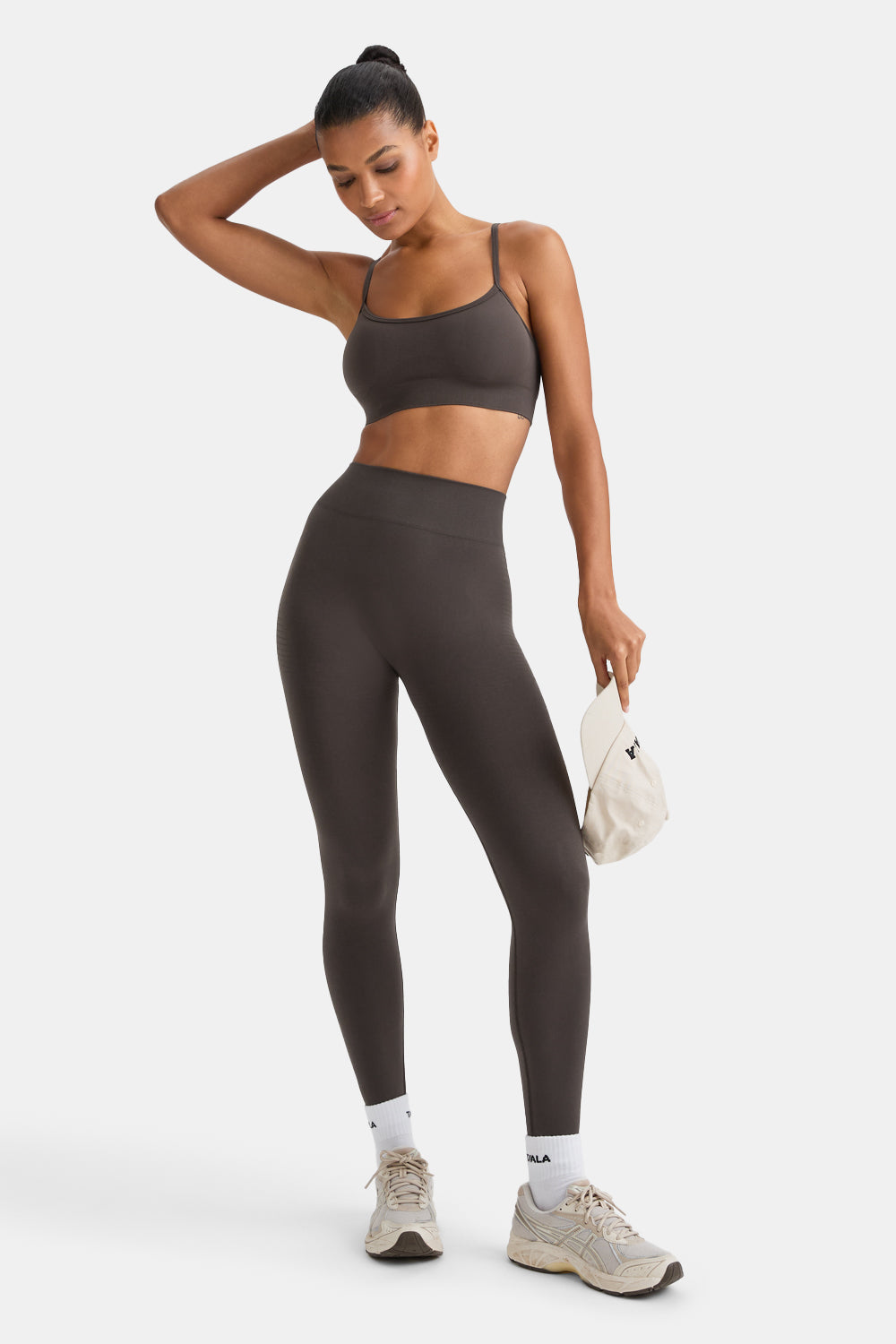 Sculpt Seamless Bandeau Sports Bra - Espresso Brown