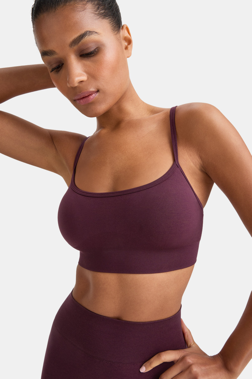 Sculpt Seamless Bandeau Sports Bra - Fig