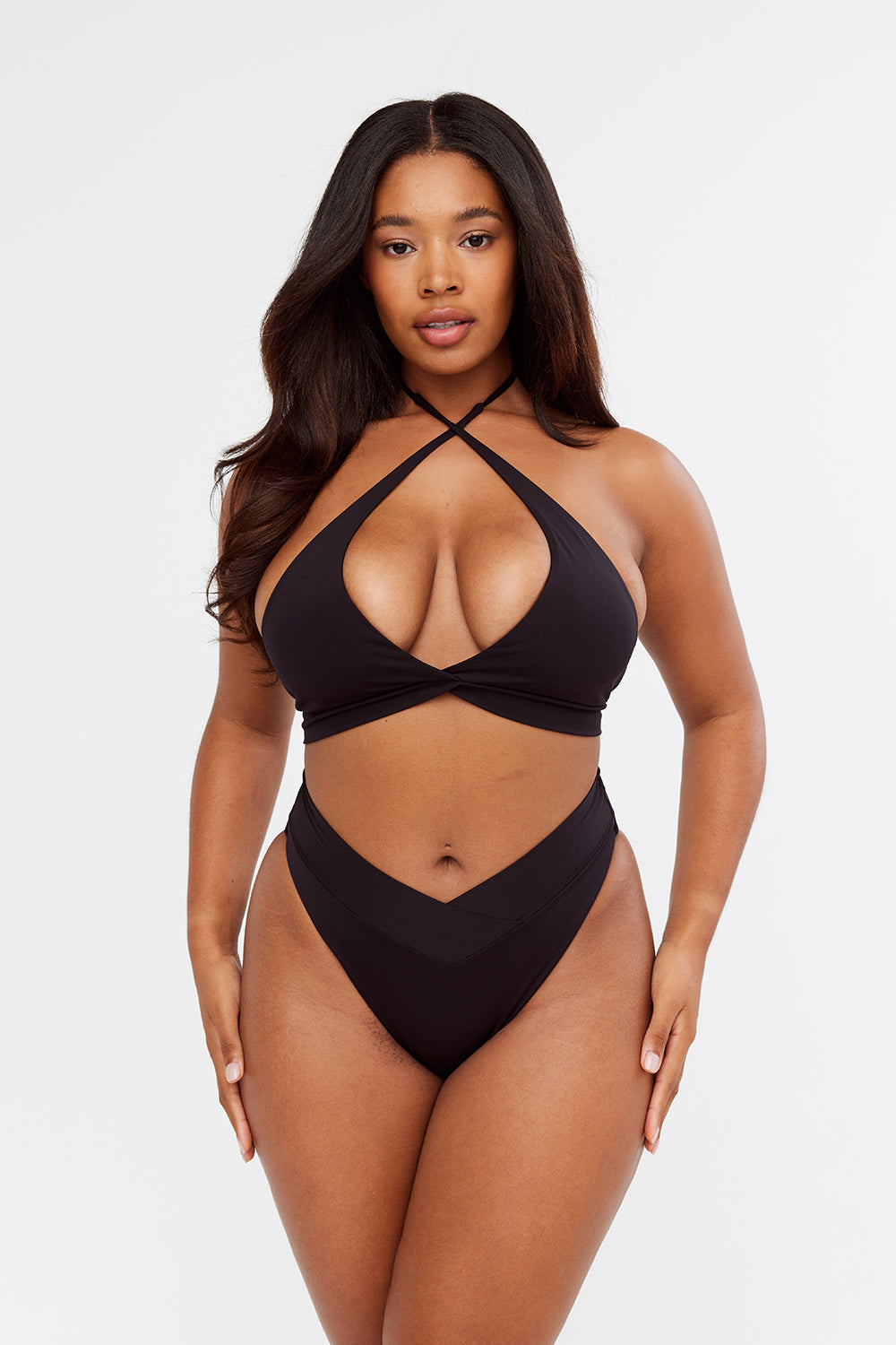 Maui Wrap Detail Bikini Brief - Black