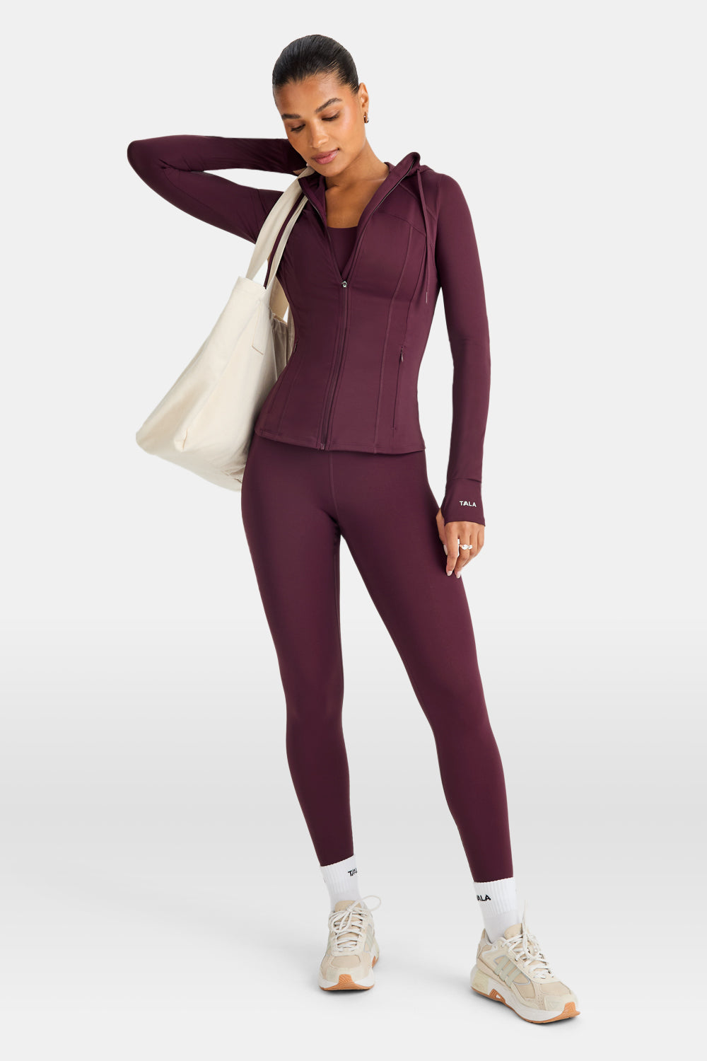 SkinLuxe Hooded Running Jacket - Fig