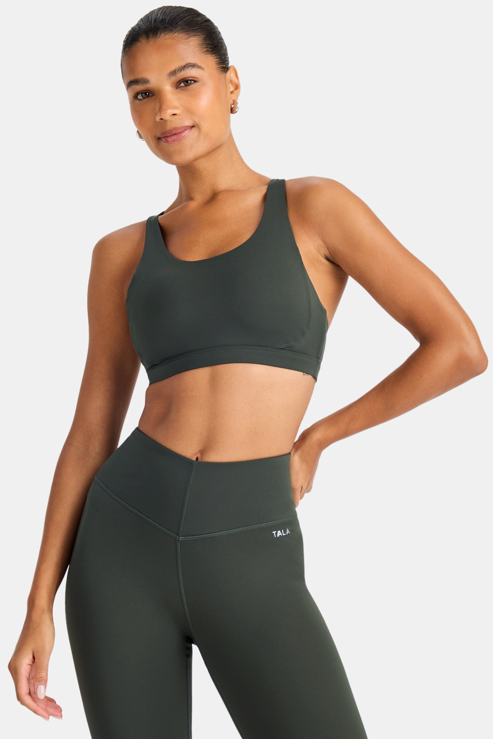 SkinLuxe Tank Sports Bra - Dark Moss