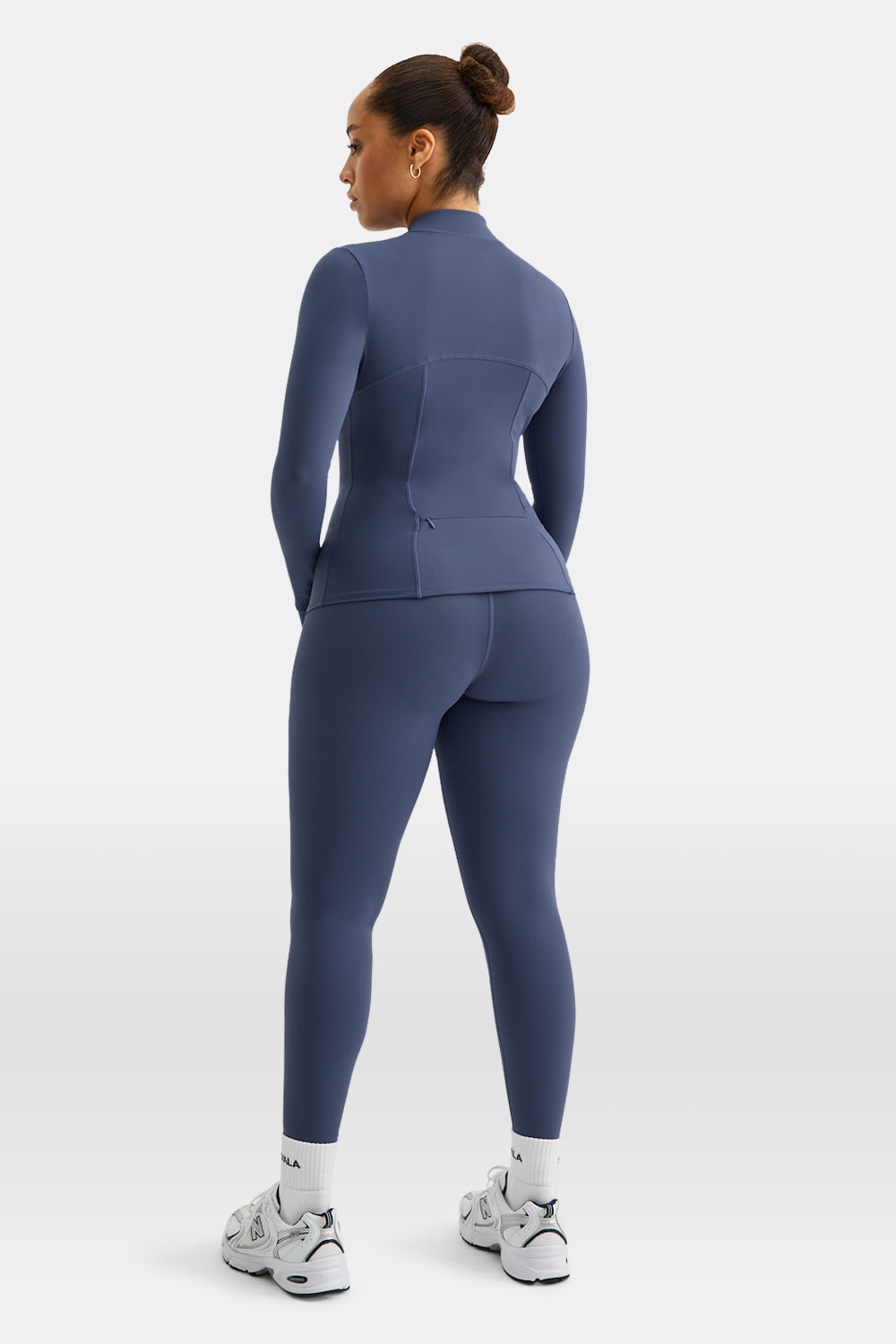 SkinLuxe Full Length Running Top - Vintage Blue