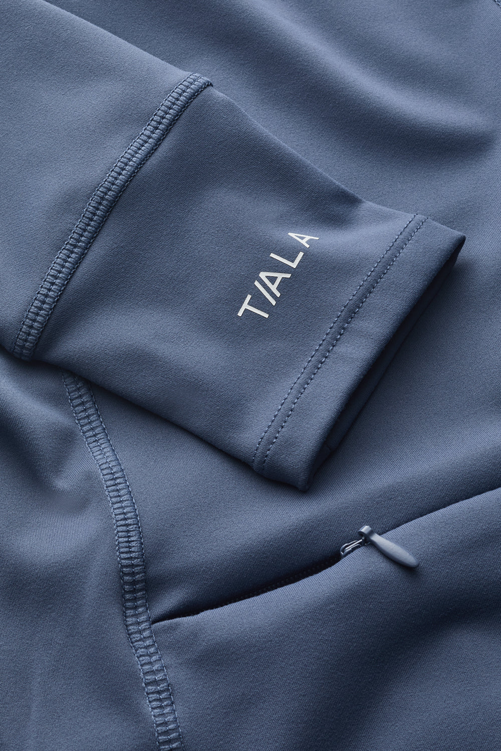 SkinLuxe Full Length Running Top - Vintage Blue