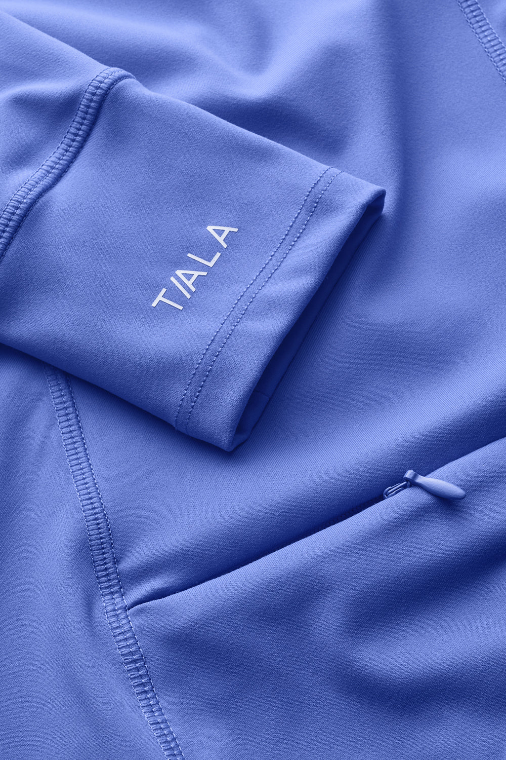 SkinLuxe Full Length Running Top - Iris Blue