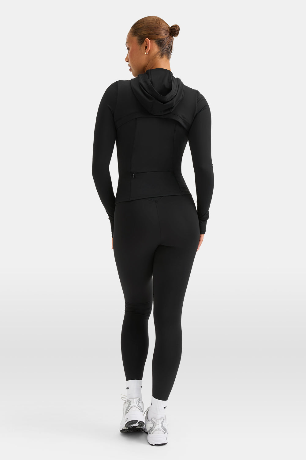 SkinLuxe Hooded Running Jacket - Black