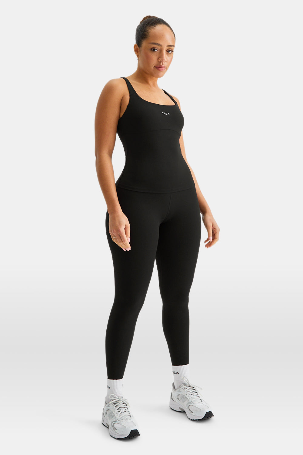 SkinLuxe Scoop Neck Full Length Vest - Shadow Black